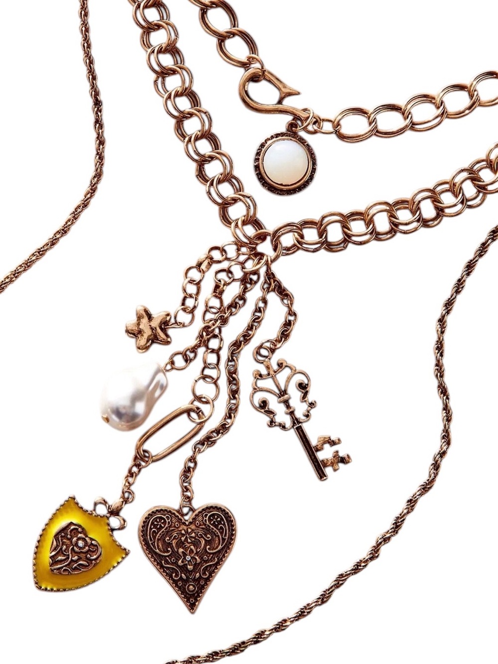 Free People Tate Layered Gold-Tone Charm Necklace - Picture 3 of 7